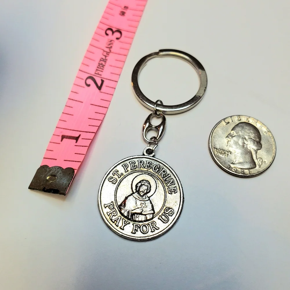 Saint Peregrine key chain